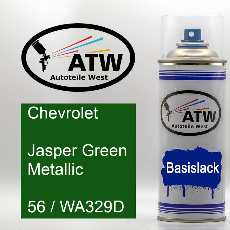 Chevrolet, Jasper Green Metallic, 56 / WA329D: 400ml Sprühdose, von ATW Autoteile West.